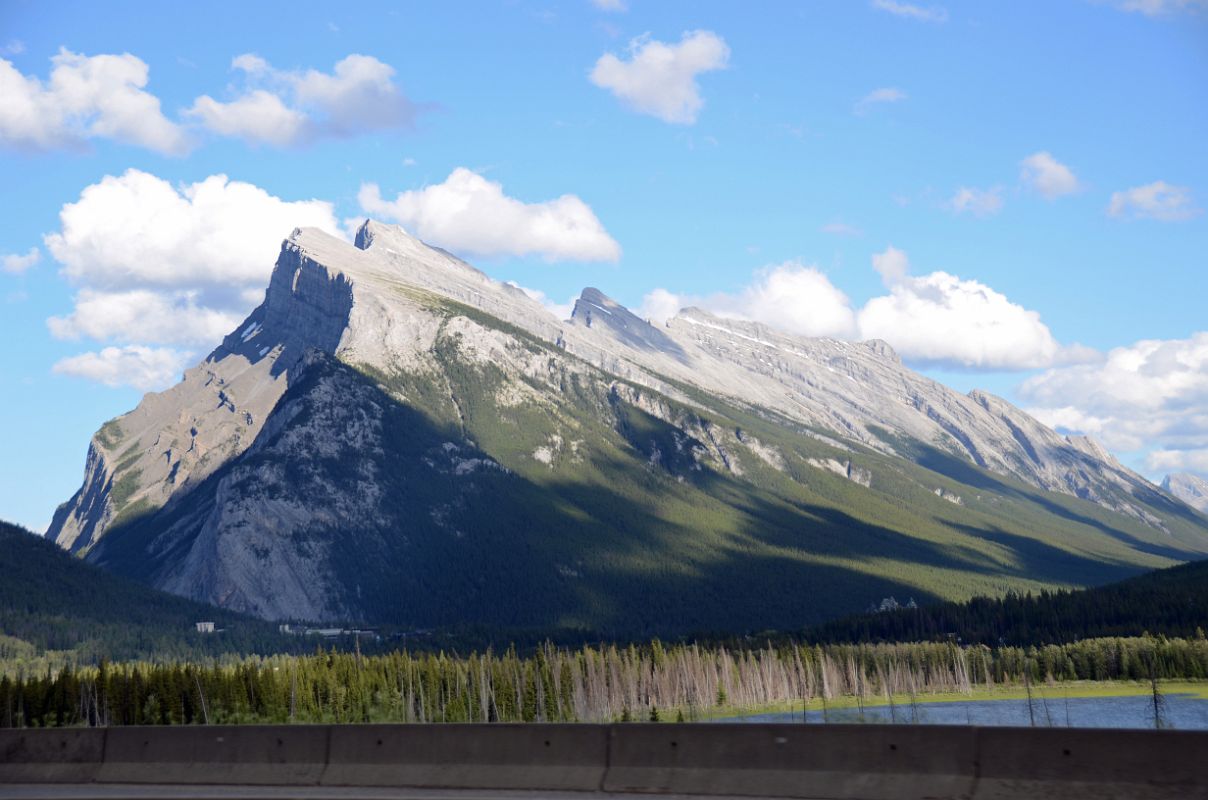 34 Mount Rundle Late Evening From Trans Canada Highway Above Vermillion Lakes in Summer